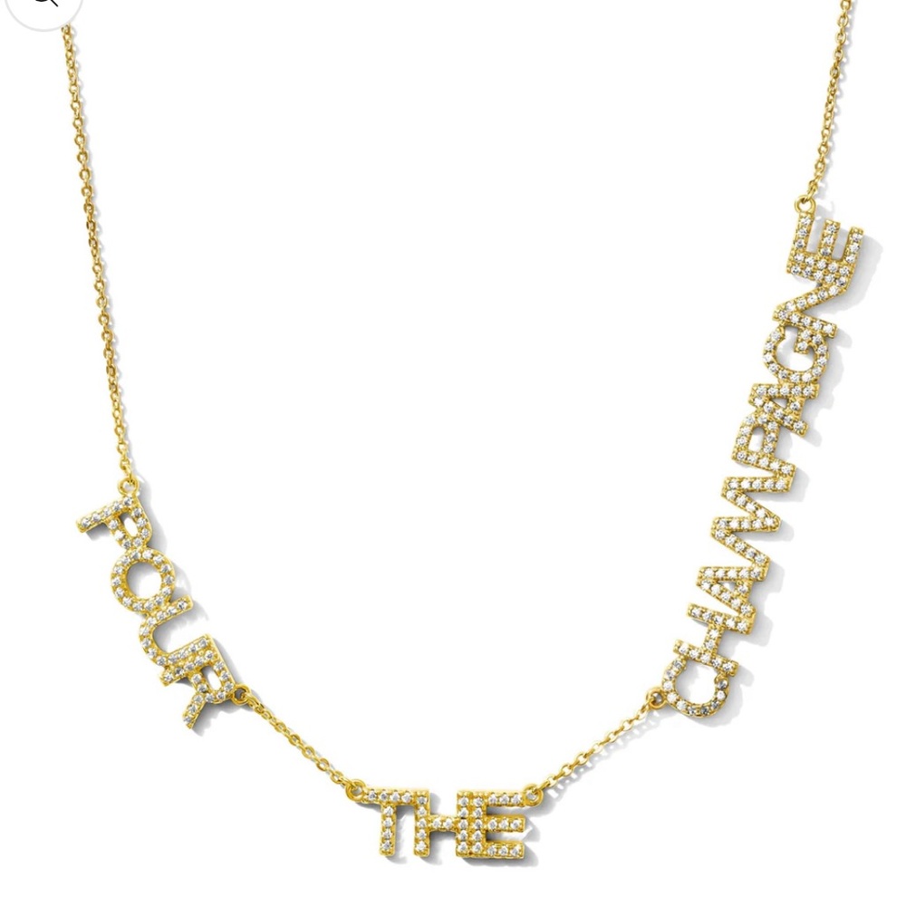 Zaxie by Stephanie Taylor Gold Necklace with‎ Crystal Accents BNWT